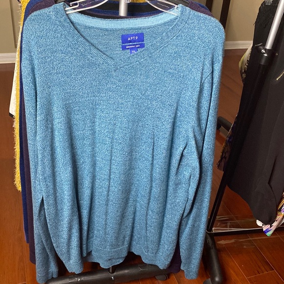 Slim Fit Men Sweater Turquoise - Picture 1 of 3